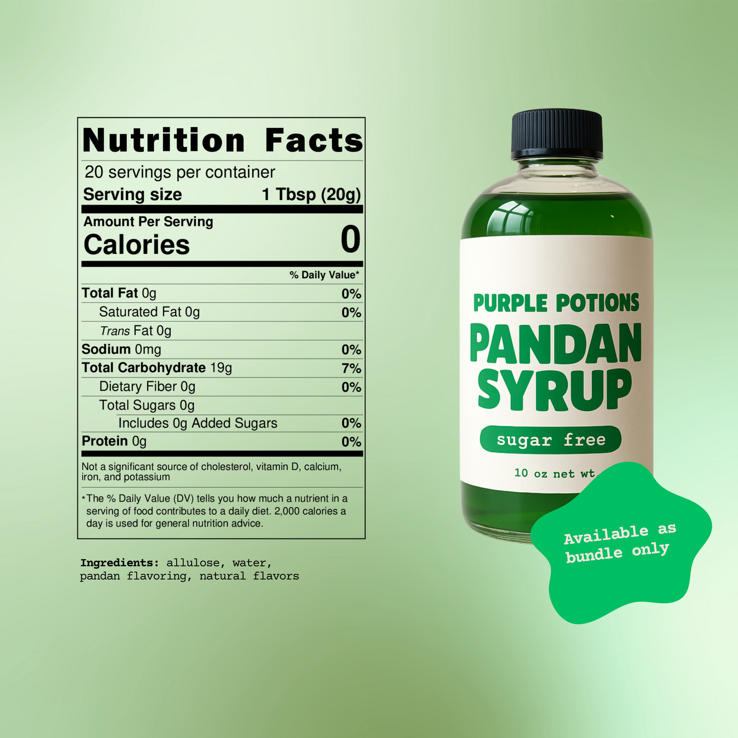 Sugar Free Ube and Pandan Syrup Bundle - Pre Order Only Ships 9/30