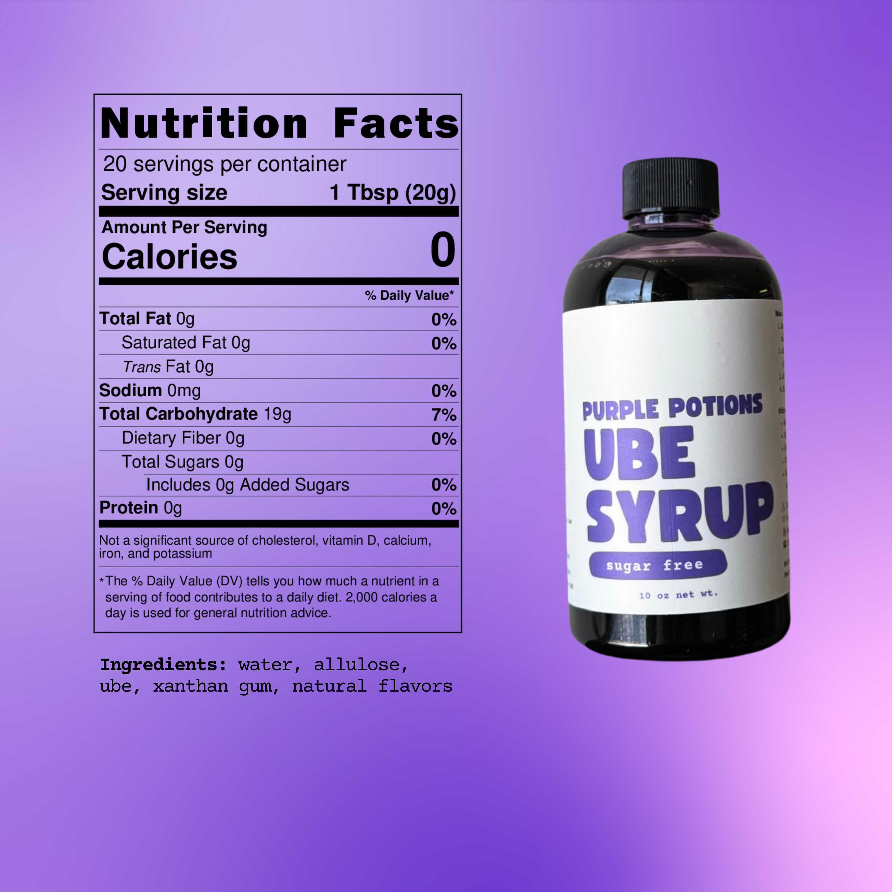 Sugar Free Ube Syrup