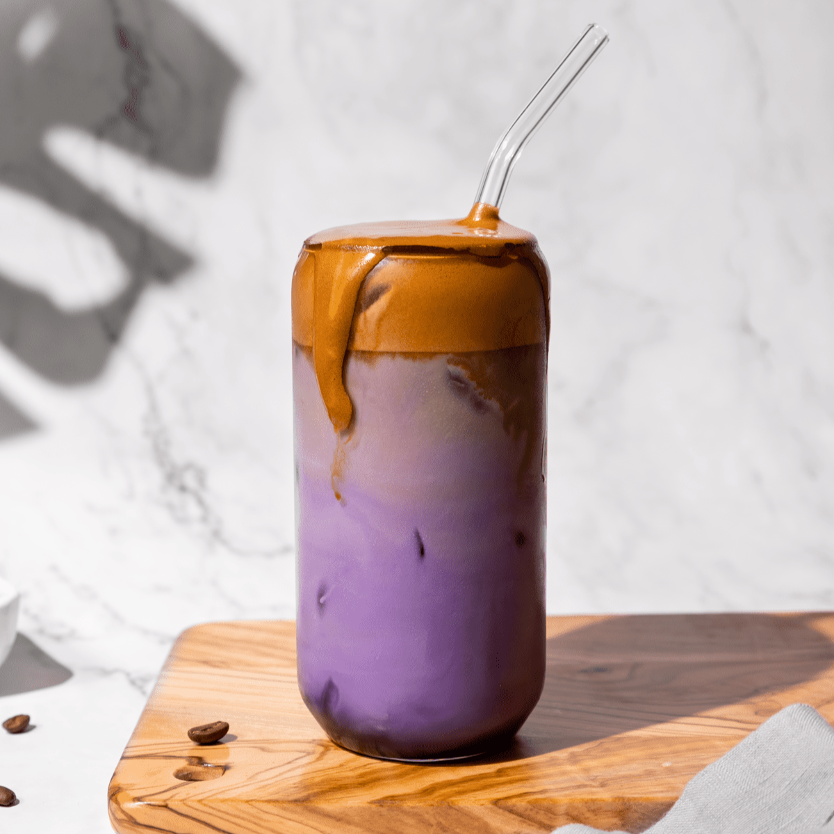 Ube syrup, ube coffee syrup, ube latte